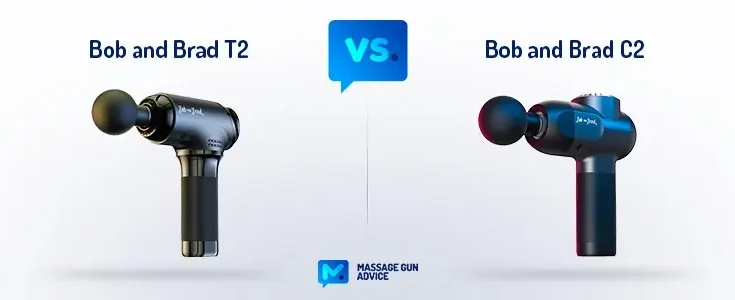 What is the Difference between Bob And Brad C2 And T2 Massage Gun?
